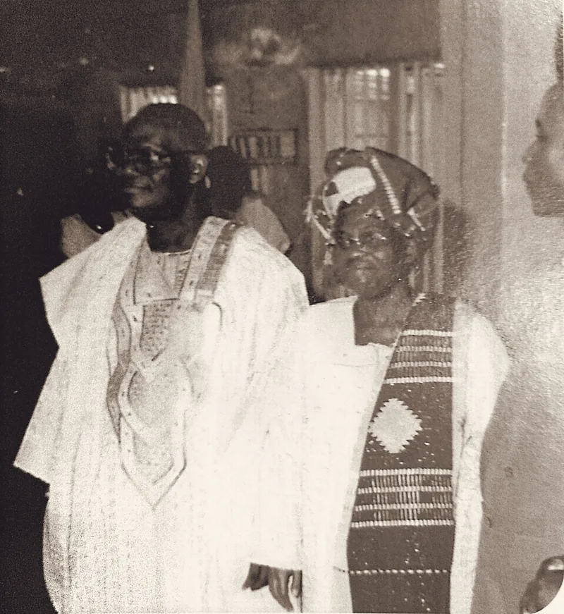 Papa Elkanah Osibanjo in full ceremonial dress at a formal occasion.